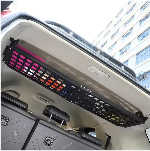 Toyota FJ Cruiser 2007–2021 Black Aluminum Alloy Roof Trunk Storage Rack, Durable & Multifunctional Organizer رف تخزين سقف وخلفية لتويوتا FJ كروزر 2007–2021 ,من سبائك الألومنيوم السوداء، متين متعدد الاستخدامات