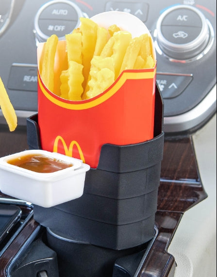 Alayjah, Pack of 2, Large French Fry Holders with Sauce Container ,Portable, Non-Spill Snack Cups for Car ألايجاه، عبوة من 2 حامل بطاطس مقلية كبير مع حاوية صلصة، أكواب وجبات خفيفة محمولة غير قابلة للانسكاب للسيارة