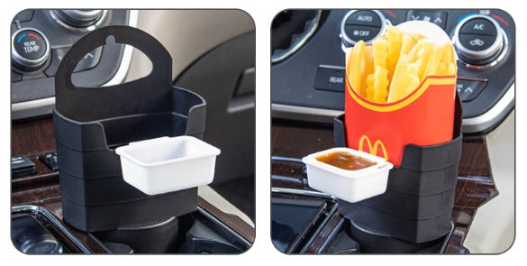 Alayjah, Pack of 2, Large French Fry Holders with Sauce Container ,Portable, Non-Spill Snack Cups for Car ألايجاه، عبوة من 2 حامل بطاطس مقلية كبير مع حاوية صلصة، أكواب وجبات خفيفة محمولة غير قابلة للانسكاب للسيارة