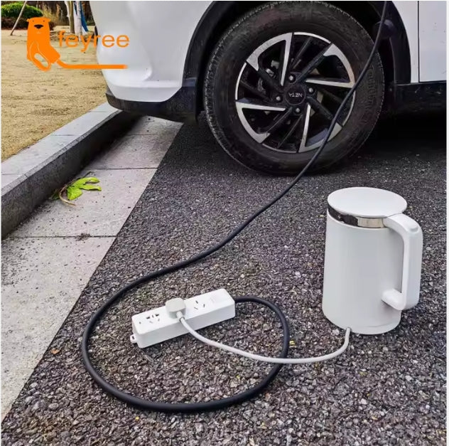 Feyree V2L Type 2 EV Charger Cable 16A with EU Socket, Outdoor Electric Car Power Station (Upgraded Version) كابل شاحن سيارات كهربائية Feyree V2L نوع 2 بقدرة 16A مع مقبس أوروبي, محطة طاقة خارجية (الإصدار المطوّر)