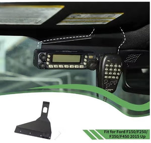 Iron Front Radio Interlayer Bracket Holder, Ford F150/F250/F350/F450 2015+ Interior Car Accessory حامل داخلي معدني للوحة الراديو الأمامية, لفورد F150/F250/F350/F450 من 2015 وما بعده