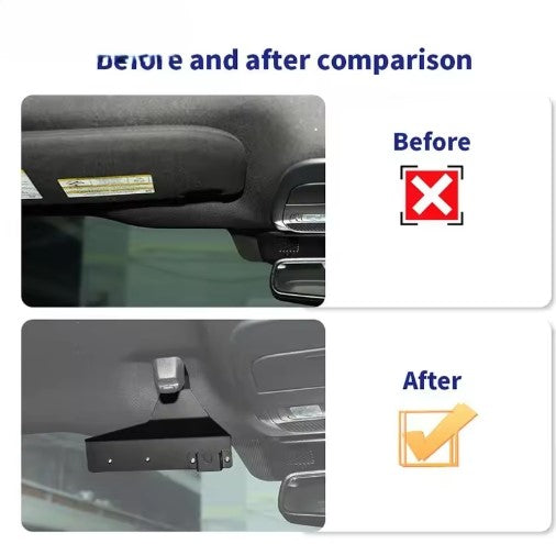 Iron Front Radio Interlayer Bracket Holder, Ford F150/F250/F350/F450 2015+ Interior Car Accessory حامل داخلي معدني للوحة الراديو الأمامية, لفورد F150/F250/F350/F450 من 2015 وما بعده