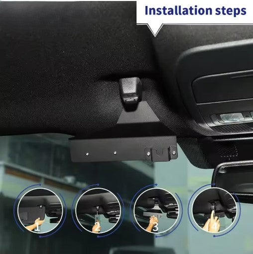 Iron Front Radio Interlayer Bracket Holder, Ford F150/F250/F350/F450 2015+ Interior Car Accessory حامل داخلي معدني للوحة الراديو الأمامية, لفورد F150/F250/F350/F450 من 2015 وما بعده