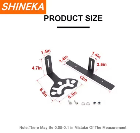SHINEKA Rear Tire Mounting Plate Kit for Jeep Wrangler TJ/JK/JL & Suzuki Jimny, Car Spare Tire Accessories عدة تركيب العجلة الخلفية من SHINEKA لجيب رانجلر TJ/JK/JL وسوزوكي جيمي, إكسسوارات العجلة الاحتياطية للسيارة