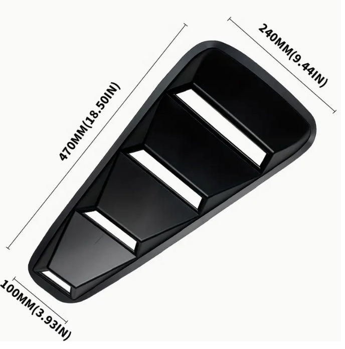 1PC Black Side Window Louver Vent, Car Air Intake Trim Cover for Ford Mustang 2005-2014, Stylish & Cool Modification 1 قطعة غطاء تهوية جانبي للنوافذ, لوحة دخول هواء سوداء لتعديل السيارات لفورد موستانج 2005-2014، تصميم عصري ورياضي