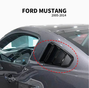 1PC Black Side Window Louver Vent, Car Air Intake Trim Cover for Ford Mustang 2005-2014, Stylish & Cool Modification 1 قطعة غطاء تهوية جانبي للنوافذ, لوحة دخول هواء سوداء لتعديل السيارات لفورد موستانج 2005-2014، تصميم عصري ورياضي