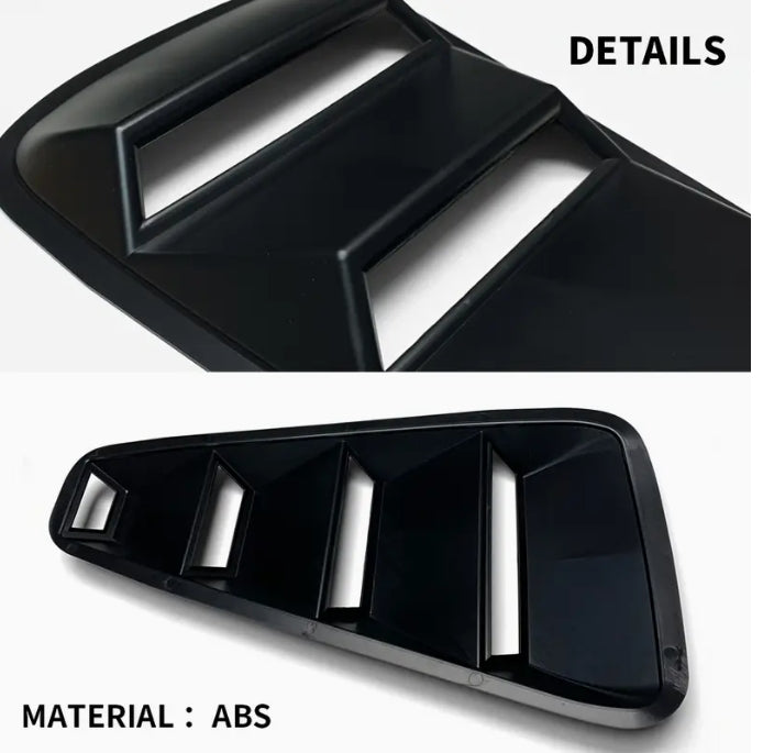 1PC Black Side Window Louver Vent, Car Air Intake Trim Cover for Ford Mustang 2005-2014, Stylish & Cool Modification 1 قطعة غطاء تهوية جانبي للنوافذ, لوحة دخول هواء سوداء لتعديل السيارات لفورد موستانج 2005-2014، تصميم عصري ورياضي