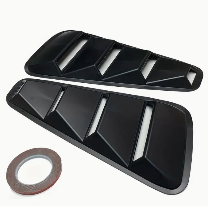 1PC Black Side Window Louver Vent, Car Air Intake Trim Cover for Ford Mustang 2005-2014, Stylish & Cool Modification 1 قطعة غطاء تهوية جانبي للنوافذ, لوحة دخول هواء سوداء لتعديل السيارات لفورد موستانج 2005-2014، تصميم عصري ورياضي