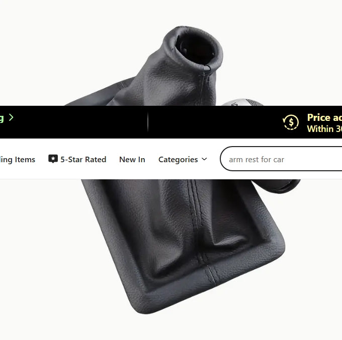 Ford Mustang 2005-2009 Shift Knob & Boot Cover, Faux Leather, Dustproof, Durable Interior Upgrade Accessory غطاء مقبض ناقل الحركة وغطاء الحذاء لفورد موستانج 2005-2009 ,جلد صناعي، مقاوم للغبار، إضافة داخلية متينة وعصرية