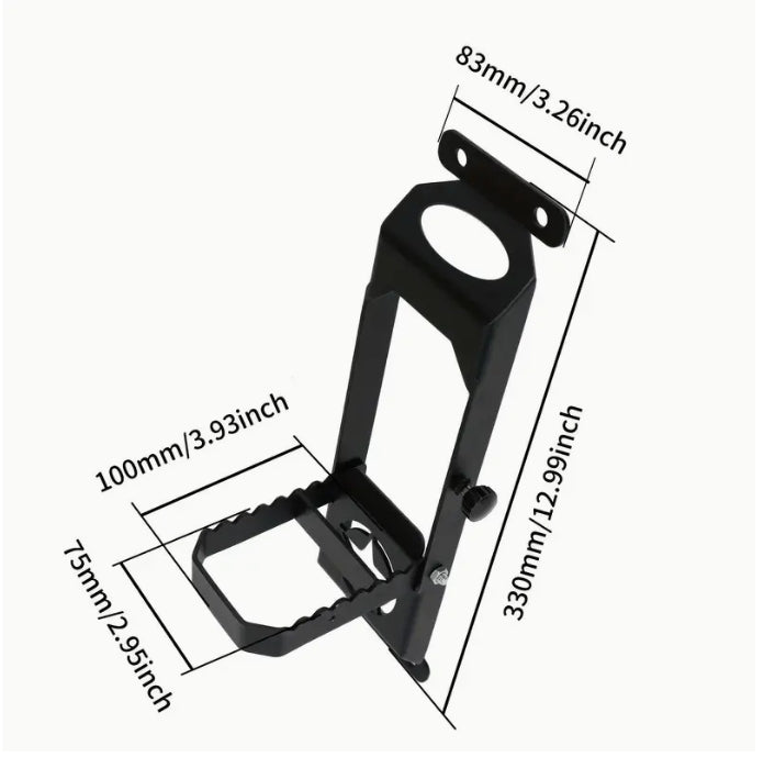 Jeep JK Door Hinge Foot Pedal, Black Iron, 2007-2017, 2/4 Doors, Durable All-Terrain Accessory دعاسة مفصل باب جيب JK, حديد أسود، موديلات 2007-2017، للأبواب 2/4، متينة وسهلة الوصول لجميع التضاريس