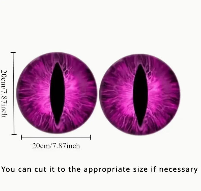 Eyes of the Beast Headlight Decals, 3D Stereo Eye Stickers for Jeep, Round Headlights, Truck & Car Body Decoration, Fun & Stylish عيون الوحش للمصابيح الأمامية, تصميم ثلاثي الأبعاد لمصابيح Jeep، شاحنات وسيارات، إضافة ديكورية مضحكة وأنيقة