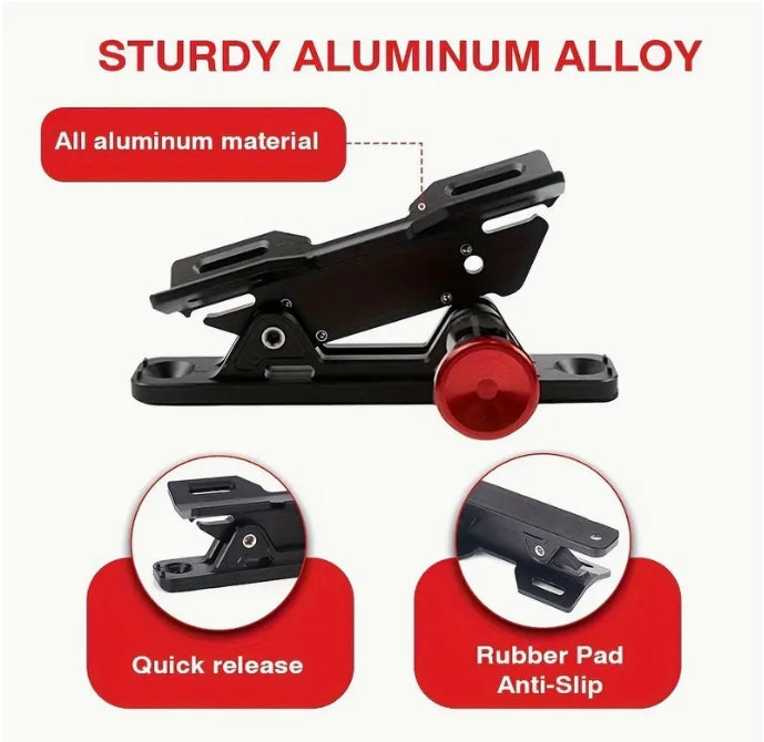 Chelhead Quick-Release Aluminum Fire Extinguisher Mount, Adjustable Roll Bar Holder, Heavy-Duty for Jeep & UTVs حامل مطفأة حريق ألومنيوم سريع الفك من Chelhead , قاعدة رول بار قابلة للتعديل لجيب و UTV