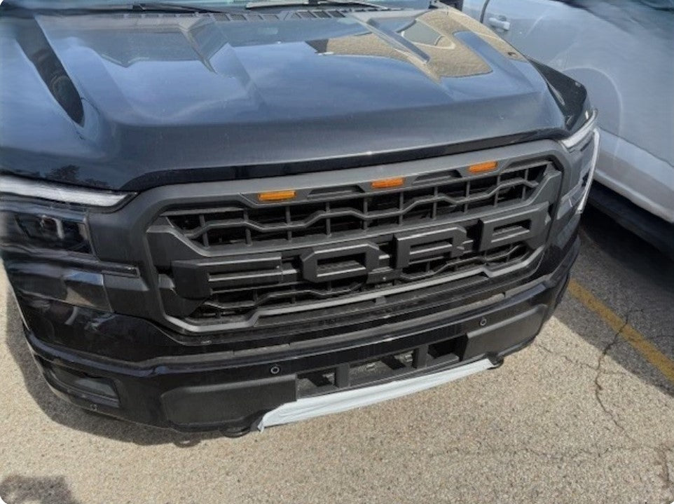 Ford F-150 Raptor 2024 Front Grille, Black ABS with LED Lights & Full Installation Kit, Perfect Upgrade شبك أمامي فورد  رابتر 2024 – مع أضواء وقطع تركيب كاملة، ترقية مثالية