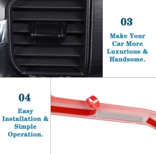 Ford F-150 2021–2023 Central Control AC Air Vent Cover, Interior Decoration & Adjustment Trim Accessory غطاء مخرج هواء المكيف للوحة التحكم المركزية فورد F-150 2021–2023, إكسسوار داخلي للتزيين والتعديل