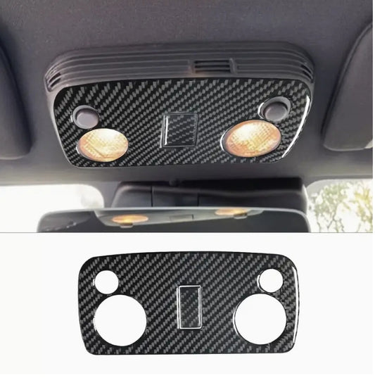 Deluxe Carbon Fiber Reading Light Panel Trim for Ford Mustang 2005-2013, 2pcs Interior Decorative Upgrade  ألياف الكربون للوحة ضوء القراءة لسيارة فورد موستنج,