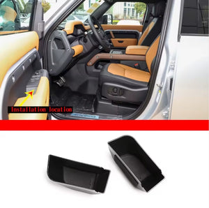 Land Rover Defender 90/110 (2020–2022) ABS Black Car Door Storage Box – Phone Tray Accessory صندوق تخزين باب السيارة أسود ABS مع حامل هاتف لاند روفر ديفندر 90/110 (2020–2022)