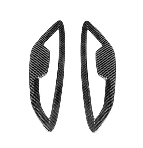 Dry Carbon Fiber Side Fender Cover Trim – Front Fender Vent Accessory for BMW 8 Series G14/G15/G16 (2020+) غطاء جانبي لجناح السيارة من ألياف الكربون الجافة – ملحق فتحة الجناح الأمامي لسيارات بي إم دبليو الفئة الثامنة G14/G15/G16 (2020+)