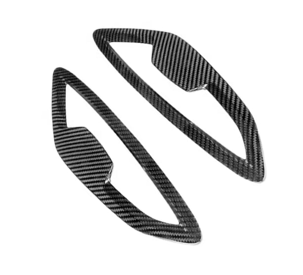 Dry Carbon Fiber Side Fender Cover Trim – Front Fender Vent Accessory for BMW 8 Series G14/G15/G16 (2020+) غطاء جانبي لجناح السيارة من ألياف الكربون الجافة – ملحق فتحة الجناح الأمامي لسيارات بي إم دبليو الفئة الثامنة G14/G15/G16 (2020+)