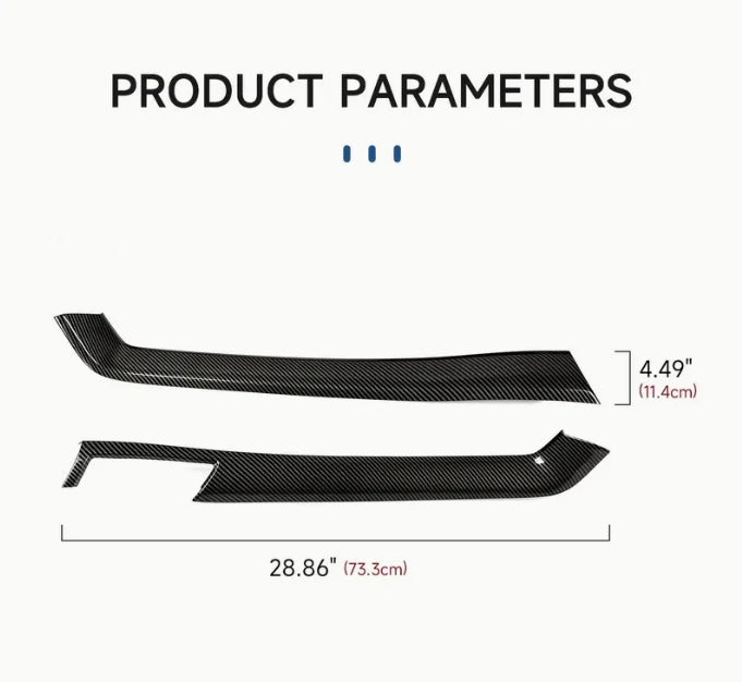 Carbon Fiber Gear Shift Panel Stickers, ABS Decorative Strips for Chevrolet Camaro ZL1 2010-2015 ملصقات لوحة ناقل الحركة من ألياف الكربون, شرائط زخرفية ABS لشيفروليه كامارو ZL1 2010-2015