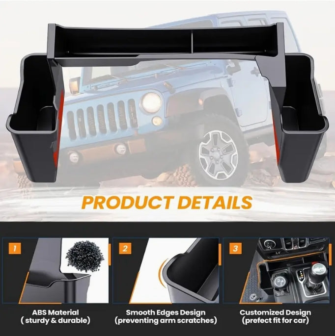 Side Tray for Jeep Wrangler & Gladiator صينية جانبية لكونسول الجير من  لجيب رانجلر وجلاديتور