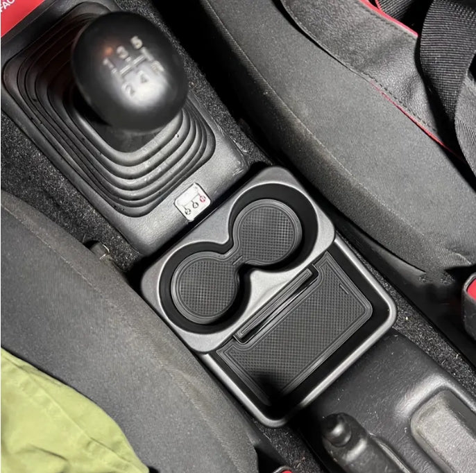 For Suzuki Jimny 1998-2018 MT Center Console Armrest Box with Cup Holder Durable Storage Replacement Car Accessory صندوق مسند ذراع مع حامل أكواب لسيارة سوزوكي جمني 1998-2018 MT, تخزين متين وإكسسوار بديل للمقصورة