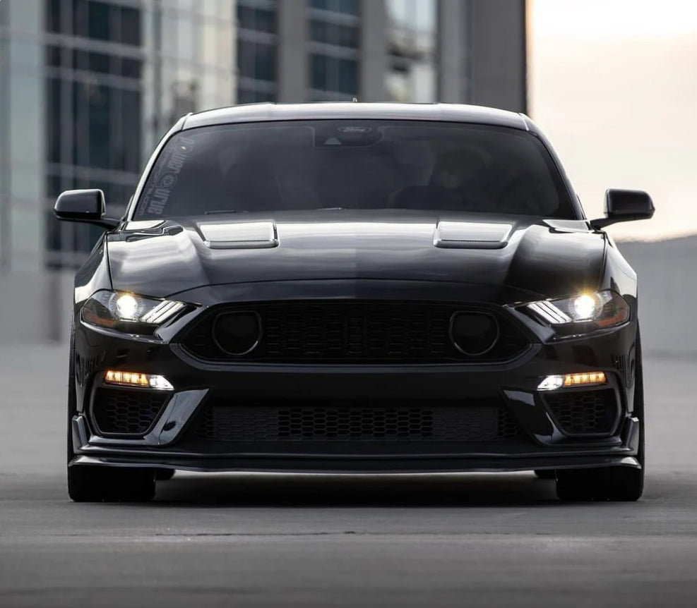 Ford Mustang 2018 Performance Front Bumper, Durable, Stylish Upgrade for Enhanced Aerodynamics and Sporty Look مقدمة أمامية أداء فورد موستنج 2018 ,متينة وأنيقة لتحسين الديناميكا الهوائية والمظهر الرياضي
