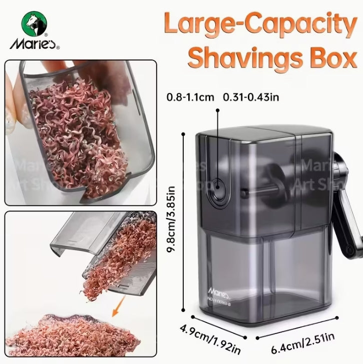 Marie’s Manual Pencil Sharpener, 5 Adjustable Points, Professional Sharpener for Graphite & Colored Pencils مبراة أقلام يدوية ماريس, 5 مستويات ضبط، مبراة احترافية لأقلام الجرافيت والتلوين