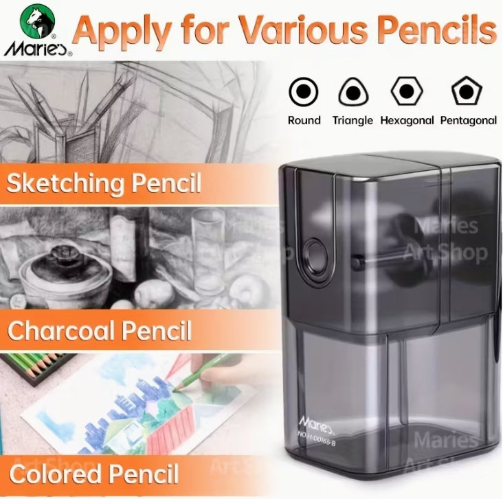 Marie’s Manual Pencil Sharpener, 5 Adjustable Points, Professional Sharpener for Graphite & Colored Pencils مبراة أقلام يدوية ماريس, 5 مستويات ضبط، مبراة احترافية لأقلام الجرافيت والتلوين