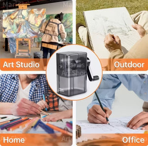 Marie’s Manual Pencil Sharpener, 5 Adjustable Points, Professional Sharpener for Graphite & Colored Pencils مبراة أقلام يدوية ماريس, 5 مستويات ضبط، مبراة احترافية لأقلام الجرافيت والتلوين