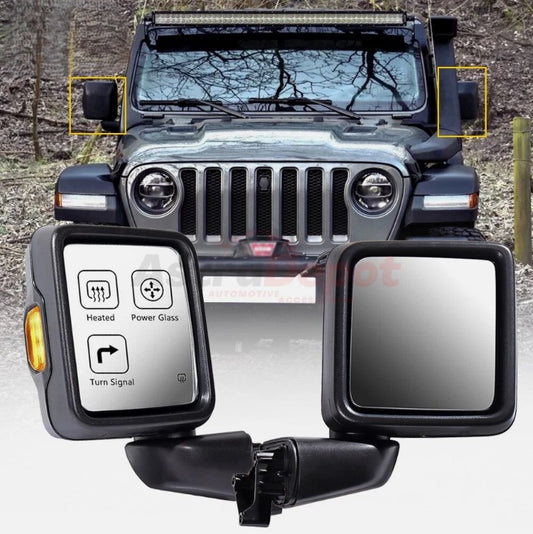 New Right & Left Side Mirrors for Jeep Wrangler 2018
مرايا جانبية جديدة يمين ويسار Jeep Wrangler 2018+