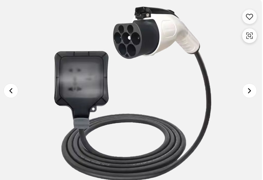 V2L Discharger Type 2 EV Cable Adapter, Vehicle to Load Power Supply for MG, BYD, KIA محول تفريغ V2L من نوع 2 – كابل شحن كهربائي لدعم خاصية Vehicle to Load لسيارات MG وBYD وKIA