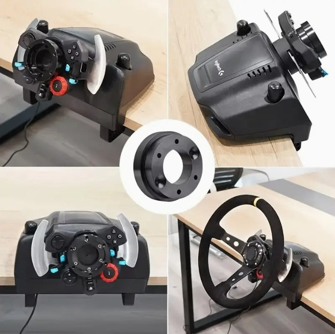 70mm Aluminum Steering Wheel Adapter Hub for Logitech G29/G920/G923, Durable Racing Simulator Upgrade محور محول عجلة القيادة من الألمنيوم 70 مم لأجهزة Logitech G29/G920/G923, ترقية متينة لمحاكي السباقات