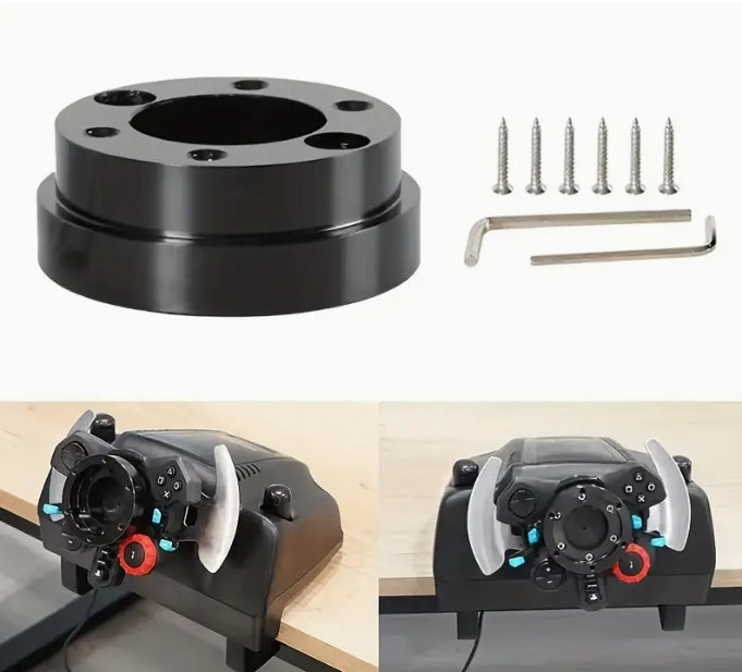 70mm Aluminum Steering Wheel Adapter Hub for Logitech G29/G920/G923, Durable Racing Simulator Upgrade محور محول عجلة القيادة من الألمنيوم 70 مم لأجهزة Logitech G29/G920/G923, ترقية متينة لمحاكي السباقات