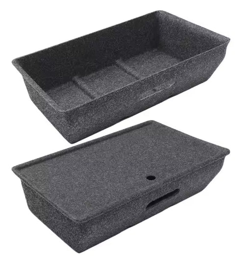 Tesla Model Y Under Seat Storage Box, Felt & HID Organizer with Can Holder for Interior Tray صندوق تخزين تحت المقعد لتيسلا موديل Y, منظم داخلي من قماش فيلت مع حامل علب
