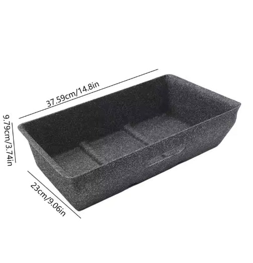 Tesla Model Y Under Seat Storage Box, Felt & HID Organizer with Can Holder for Interior Tray صندوق تخزين تحت المقعد لتيسلا موديل Y, منظم داخلي من قماش فيلت مع حامل علب
