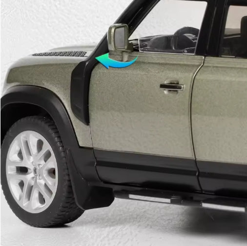 Range Rover Defender Diecast SUV Toy, Metal Off-Road Vehicle with Sound & Lights, Perfect Kids Gift سيارة لعبة ميتال رينج روفر ديفندر, سيارة SUV برصاصي مع صوت وأضواء، هدية مثالية للأطفال