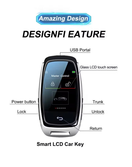 CF920 Universal Smart LCD Remote Key, Adjustable Auto Lock & Keyless Entry for Audi, BMW, Ford, Mazda, Toyota, Kia مفتاح ريموت ذكي CF920 بشاشة LCD, دخول بدون مفتاح وقفل أوتوماتيكي قابل للتعديل لأودي، بي إم دبليو، فورد، مازدا، تويوتا، كي