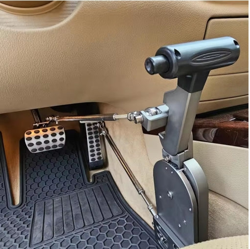 Fixed Hand Controls for Disabled Drivers, Permanent Car Pedal Assist & Driving Aid Device عصا تحكم يدوية ثابتة لذوي الاحتياجات الخاصة , جهاز مساعد للقيادة والتحكم في دواسات السيارة