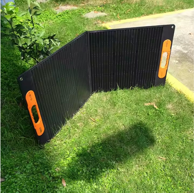 Enjoe Foldable Solar Panel, 100W/200W/600W Monocrystalline Portable Power for Camping & RV لوح طاقة شمسية قابل للطي من Enjoe, 100/200/600 واط أحادي البلورة محمول للتخييم والسيارات السكنية