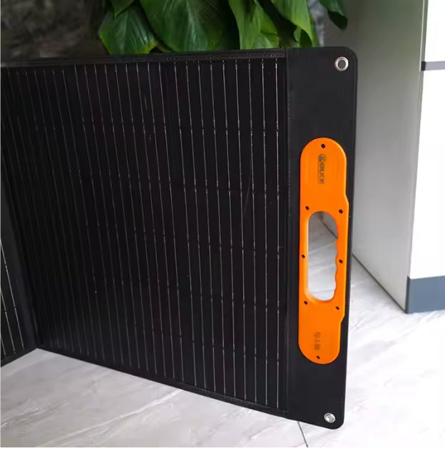 Enjoe Foldable Solar Panel, 100W/200W/600W Monocrystalline Portable Power for Camping & RV لوح طاقة شمسية قابل للطي من Enjoe, 100/200/600 واط أحادي البلورة محمول للتخييم والسيارات السكنية