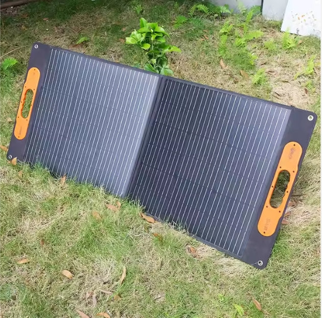 Enjoe Foldable Solar Panel, 100W/200W/600W Monocrystalline Portable Power for Camping & RV لوح طاقة شمسية قابل للطي من Enjoe, 100/200/600 واط أحادي البلورة محمول للتخييم والسيارات السكنية