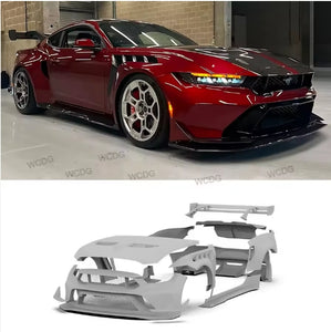 Full GTD-Style Body Kit for Mustang 2015–2017 with 2024 Model Conversion Parts طقم هيكل كامل بتصميم GTD لسيارة فورد موستانج 2015–2017 مع قطع تحويل لشكل موديل 2024