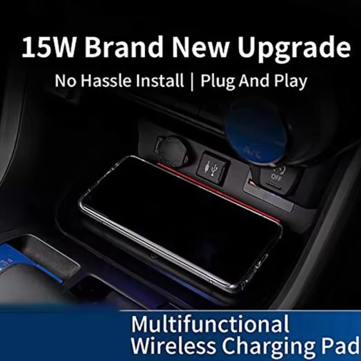 Title Wireless Car Charger & Phone Holder for Toyota RAV4, Fast Charging with Adjustable Pad  عصا تحكم شاحن لاسلكي للسيارة وحامل هاتف لتويوتا RAV4 – شحن سريع مع وسادة قابلة للتعديل