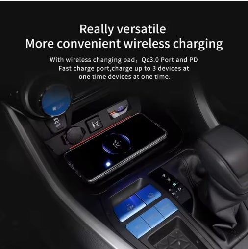 Title Wireless Car Charger & Phone Holder for Toyota RAV4, Fast Charging with Adjustable Pad  عصا تحكم شاحن لاسلكي للسيارة وحامل هاتف لتويوتا RAV4 – شحن سريع مع وسادة قابلة للتعديل