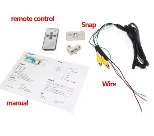 7-Inch Car Rearview LCD Monitor, Left Sun Visor Mirror, 2-Channel Video Display for Vehicle Safety شاشة LCD سيارة 7 بوصة, مرآة جانبية يسار، عرض فيديو ثنائي القنوات للسلامة أثناء القيادة