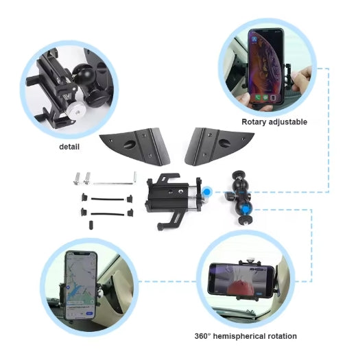 Bawa A-Column Grab Handle Phone Mount, Secure Mobile Holder for Dodge Ram 2018-2024, Durable Car Accessory حامل جوال على عمود A من Bawa, مثبت آمن للهواتف لسيارات دودج رام 2018-2024، إكسسوار متين للسيارة