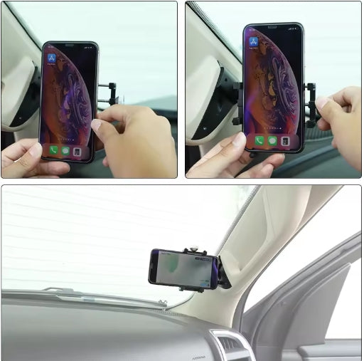 Bawa A-Column Grab Handle Phone Mount, Secure Mobile Holder for Dodge Ram 2018-2024, Durable Car Accessory حامل جوال على عمود A من Bawa, مثبت آمن للهواتف لسيارات دودج رام 2018-2024، إكسسوار متين للسيارة