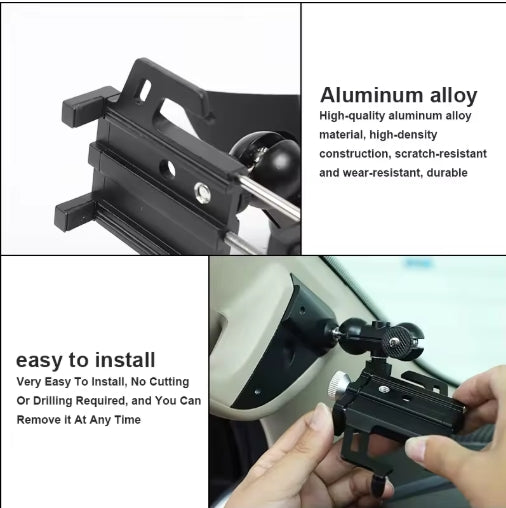 Bawa A-Column Grab Handle Phone Mount, Secure Mobile Holder for Dodge Ram 2018-2024, Durable Car Accessory حامل جوال على عمود A من Bawa, مثبت آمن للهواتف لسيارات دودج رام 2018-2024، إكسسوار متين للسيارة