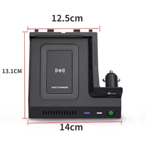 Wireless Charger for Mercedes-Benz W205/C43/C63 AMG & GLC-Class, USB Mobile Charging Pad for C/GLC-Class Accessories شاحن لاسلكي لسيارات مرسيدس بنز W205/C43/C63 AMG وGLC-Class, لوحة شحن USB للهواتف لملحقات C/GLC-Class