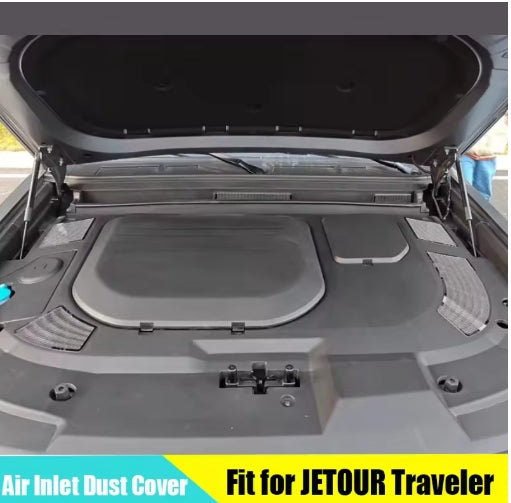 Manual Basin Cover & AC Filter Dust Protector for Chery JETOUR Traveler T2 2023 – Engine Inlet Protection غطاء حوض يدوي وفلتر حماية AC ضد الغبار لسيارة شيري جيتور ترافيلر T2 2023 – حماية مدخل المحرك